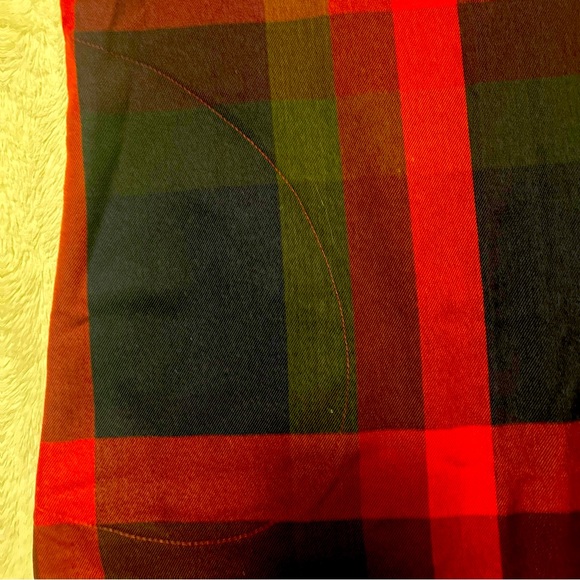 Cupshe Short Navy Plaid Long Sleeve Scoop Neck Size: S - Picture 5 of 5